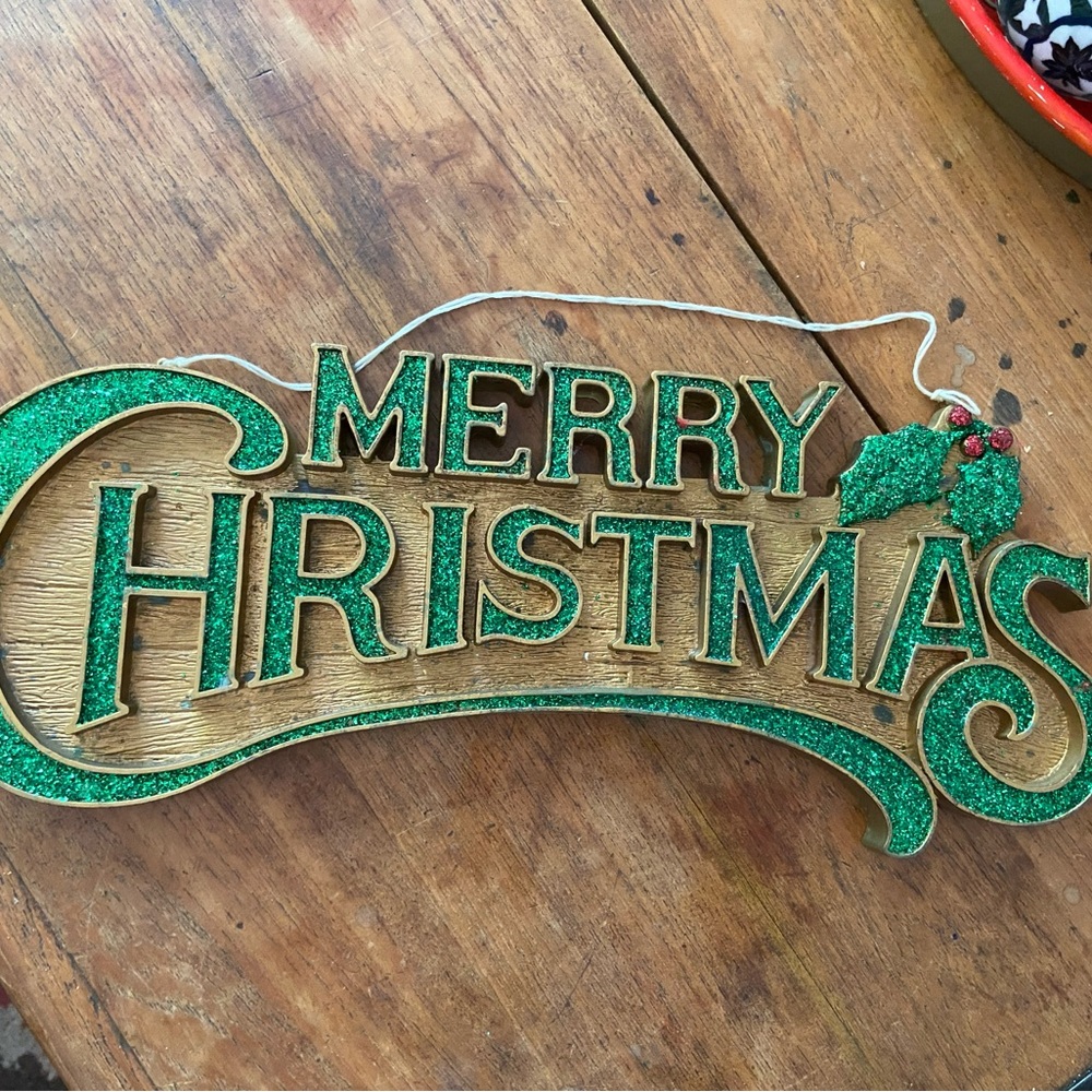 Vintage Merry Christmas Sign